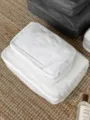 Travel packing cubes set grid storage bags portable luggage organizer clothes bags - L / Black Line White Grid