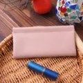 Rosa PU pelle custodia con telaio flessibile mini portamonete borsa di stoccaggio. - Rosa