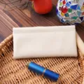 Mini portamonete in pelle PU, borsa di conservazione portatile per cavi dati e piccoli oggetti. - Bianco
