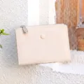 Πτυσσόμενο πορτοφόλι μακαρόν, γυναικείο κοντό πορτοφόλι με φερμουάρ και θήκες. - Ζαχαρί