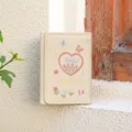 Women's trifold wallet with cute embroidered tulip and butterfly design, compact short coin purse. - Three-Fold Short Style / Off White