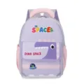 Kinder Dinosaurier Weltall Rucksack, Helllila Cartoon Schultasche fuer Jungen und Maedchen - Hellviolett