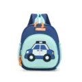 Kids cartoon car backpack lightweight kindergarten school bag for boys and girls cute new - Dark Blue Police Car