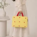 Koreanische gesteppte Laptoptasche 14 Zoll tragbare bestickte Pilztasche Variante. - 14 Zoll / Gelb Klein