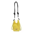 Borsa a tracolla in rete gialla per borraccia, borsa casual alla moda per donna estate. - Giallo