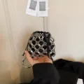 Handgemaakte kraal trekkoord tas nissen ontwerp luxe mode dames schoudertas stijl. - S / Zwart