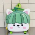 Cute EVA cartoon watermelon backpack for kids, lightweight shell school bag for preschool boys. - Green