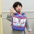 Kids EVA Cartoon Carousel Backpack Cute Kindergarten School Bag in Blue and Pink - Blue