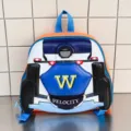 Kids EVA 3D racing car backpack lightweight school bag for kindergarten boys and girls - Blue and Orange