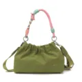 Sac à main vert avec poignée tressée colorée sac bandoulière mode variante style - Vert Fruit