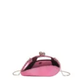 Rosa Mango Förmige Harte Schale Abend Clutch Tasche mit Kette Riemen Damen Handtasche - Kettenriemen-Stil / Rosa