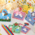 Cute rabbit rose greeting cards set, floral bouquet message cards for Valentine gift. - Mystic Small Rose (6 Styles, 1 Sheet Each)