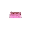 Borsa a tracolla in acrilico rosa con catena e design a bolle, elegante borsa da sera. - Stile 2 / Rosso rosa