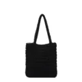 Sac à bandoulière creux au crochet noir sac à main de plage d'été décontracté léger - Noir