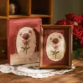 Vintage rose butterfly puzzle gift box with wooden frame DIY romantic gift for valentine - Rose Dream (With Frame)
