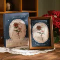Retro rose DIY puzzle photo frame handmade desktop gift ornament for romantic Valentine day - Rose Nebula (With Frame)