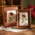 Retro Rose DIY Jigsaw Puzzle Photo Frame Gift Romantic Valentine Table Decor Toy! - Passionate Rose (With Frame)