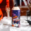 Halloween Süßigkeiten Geschenkpapierbox, kreative bleistiftförmige Verpackung für Party. - Stil C / 155 * 50 mm