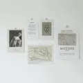 Set of 5 minimalist art wall collage cards aesthetic vintage poster home decor prints - Beauty of Simplicity (Stickers Not Included)
