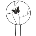 Schwarzer Metall Garten Pflanzen Rankhilfe Stütze mit Schmetterling für Blumen Kletterpflanzen - Schmetterlings-Design / 30*40.5cm / Schwarz