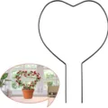 Schwarzes Metall Herz Form Pflanzen Rankhilfe Garten Kletterstuetze fuer Blumentopf Blumen - Schwarz Herzform Offener Stil / 23cmx31cm Packung