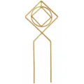 Goldenes Metall Pflanzengitter Garten Stuetze Kletterhilfe fuer Topfpflanzen und Blumen - Gold Quadrat Stil / 18x44cm