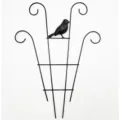 Schwarzes Eisen Pflanzengitter Detail für Kletterpflanzen und Topfpflanzen im Garten. - Fächerförmiges Vogel-Modell - 40*30 cm