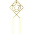 Goldener Metall Pflanzen Klettergerüst Garten Rankhilfe Stütze für Topfpflanzen Blumenständer - Gold Runder Stern Stil / 18x44cm