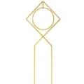 Goldene Metall Rankhilfe für Topfpflanzen Kletterpflanzen Gartenstütze Blumenständer 1Stk - Goldener Kreis Stil / 22x44cm