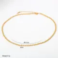 Collier chaîne de billes en or exquis pour femmes, bijoux élégants en acier inoxydable. - Collier de Perles Rondes (B162)