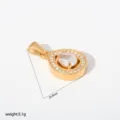 Erhöhen Sie Ihren Stil mit diesem eleganten vergoldeten Zirkonia Tropfen-Anhänger. - Anhänger Ohne Kette (G56)