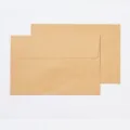 Kraft Paper Envelope Simple Blank Vintage Brown Envelope for Wedding Invitation Postcard - 13.4*8.9cm / Kraft Color