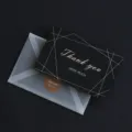 Schwarze Grußkarte mit Heißfolienprägung und geometrischen Linien, edle Dankeskarte für Geschenke. - Linie