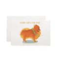 Pomeranier Hund Grußkarte mit Umschlag, süße Haustier Illustration für Feiertag Geschenk Wünsche. - Pomeranian (Mit Umschlag)