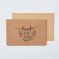 Vintage Kraftpapier Dankeskarte mit Umschlag Grußkarte für Geschäft und Feiertag - thank you so much Stil (Mit Umschlag)