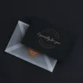 Schwarze Grußkarte mit Goldfolie und mattem Umschlag, ideal für Geschenke und Glückwünsche. - Especially For You-Stil / 50 Blatt