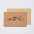 Vintage Kraftpapier Dankeskarte mit Umschlag Grußkarte für Geburtstag Hochzeit Geschenke. - THANK YOU Band Stil (Mit Umschlag)