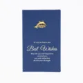 Goldener Delfin Metall Anhänger Grußkarte mit elegantem dunkelblauem Design und Segensspruch. - Delfin Stil (Mit Umschlag)