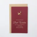 Koreanische kreative Vintage-Metall-Grußkarte mit Umschlag für Geburtstag und Wünsche. - Fliegender Vogel / Inklusive Umschlag