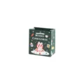 Weihnachtstüten aus Papier mit süßem Bären-Design, dunkelgrüne Geschenk- und Einkaufstasche. - Grün-Klein