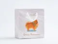 Kreative minimalistische Papiertragetasche mit niedlichem Hundemotiv für Geschenke. - Zwergspitz / S