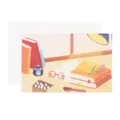 Lehrer Tag Grußkarte mit weißem Umschlag Schreibtisch Design Danke Segensgeschenk Karte - Stil 3 - Unermüdlich im Lehren