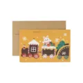 Niedliche Cartoon Weihnachtskarte mit Umschlag, festliche Grußkarte für Kinder Weihnachtsgeschenk. - Cartoon 2 - Zug