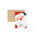 Weihnachtskarte mit Schwammball 3D Weihnachtsmann Design Goldfolie Feiertagskarten - Weihnachtsmann