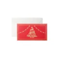 Kreative Weihnachtsgrußkarte mit Umschlag, edles Goldfolien-Design für festliche Grüße. - Flagge / Rot