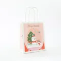 Niedliche Weihnachtspapiertüte mit süßem Cartoon-Schneemann-Design für festliche Geschenke. - Weihnachtsserie kleine Mädchen - Schneemann