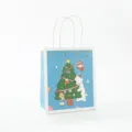 Weihnachtsgeschenkbeutel süßes Cartoon Eisbär Design Papiertasche für Feiertag Verpackung - Weihnachtskollektion für kleine Mädchen - Weihnachtsbaum