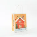 Weihnachten Geschenktüte süß Cartoon kleine Mädchen Papier Handtasche Feiertag Einkauf - Weihnachtskollektion für kleine Mädchen - Schneehaus
