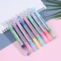 Double-ended overlay highlighters set for student study, pastel marker pens for notes. - 8 Pieces in a Bag