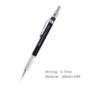 Mechanischer Bleistift 0.7mm Metall ABS Technisches Zeichnen Kunst Schwarzer Schaft Schreibwerkzeug - 0.7mm / Schwarz